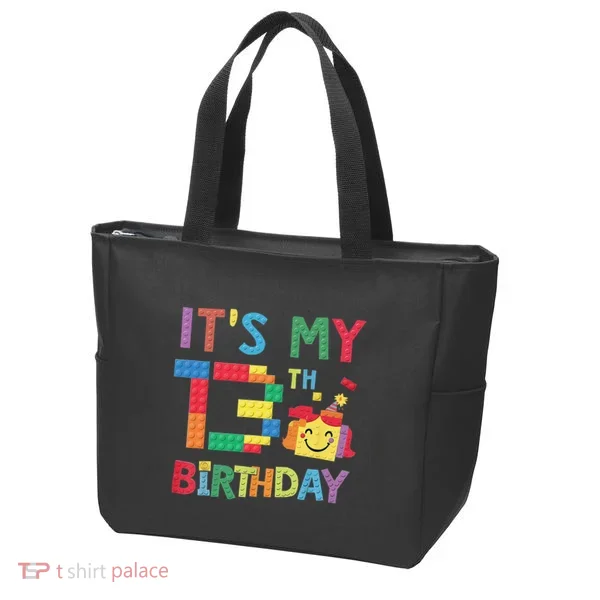 Master Builder 13th ItS My 13th Birthday Brick Blocks Tote Bag