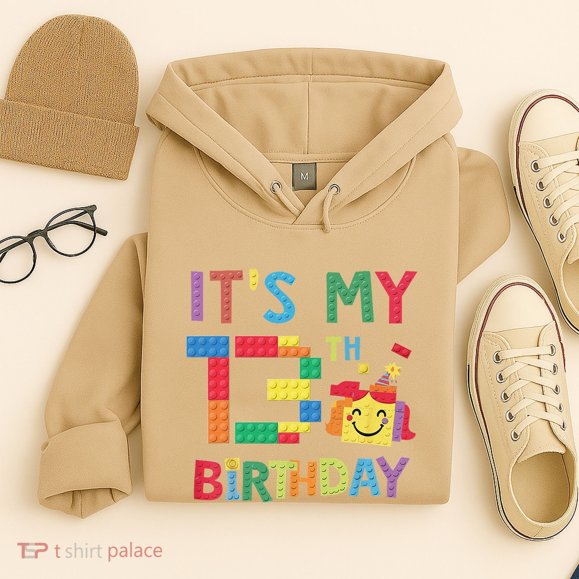 Master Builder 13th ItS My 13th Birthday Brick Blocks Hoodie
