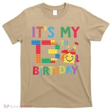 Master Builder 13th ItS My 13th Birthday Brick Blocks T-Shirt