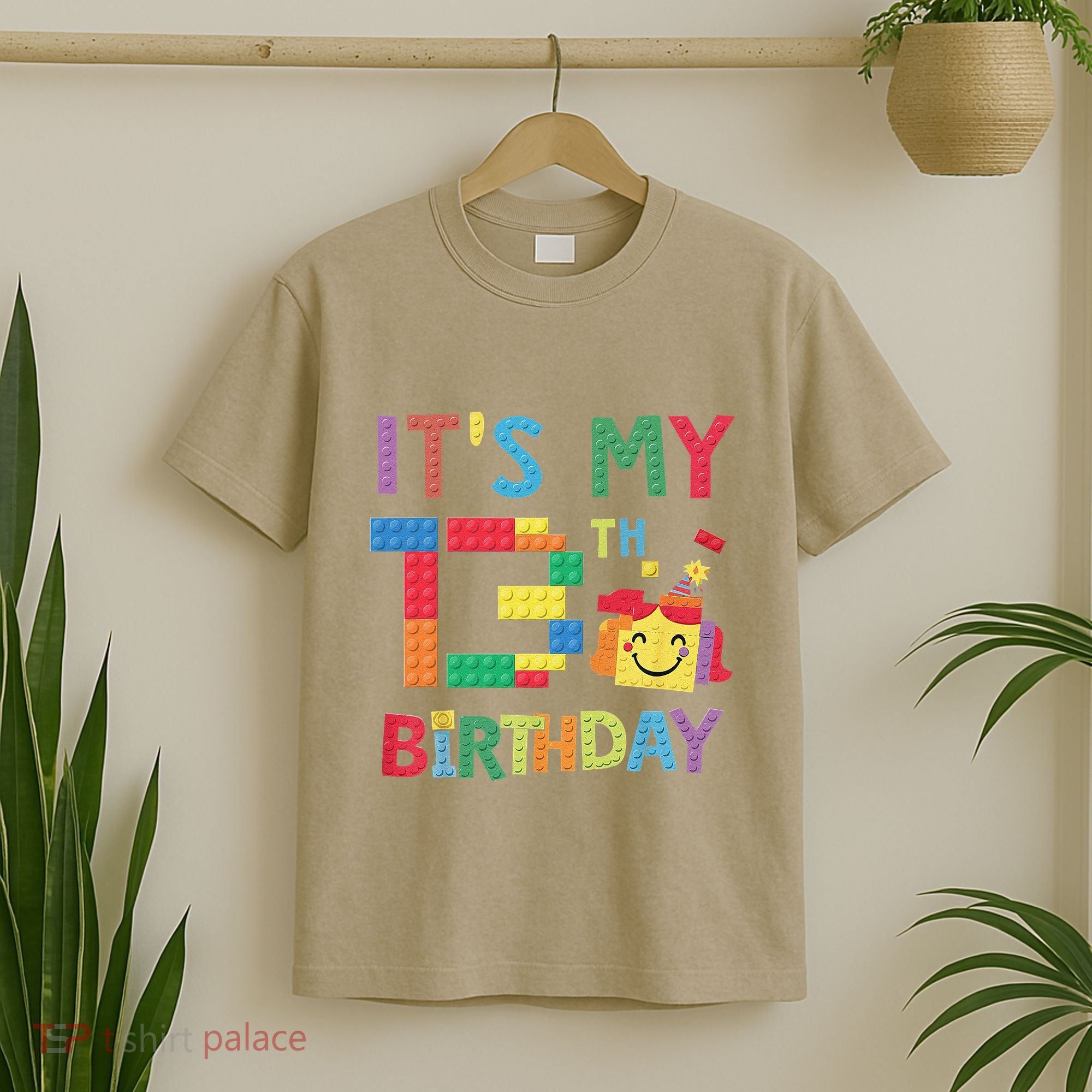 Master Builder 13th ItS My 13th Birthday Brick Blocks T-Shirt