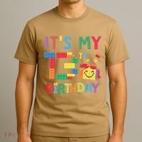 Master Builder 13th ItS My 13th Birthday Brick Blocks T-Shirt thumb 3