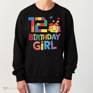 Master Builder 12th Birthday Girl 12 Year Old Brick Blocks Women's Sweatshirt