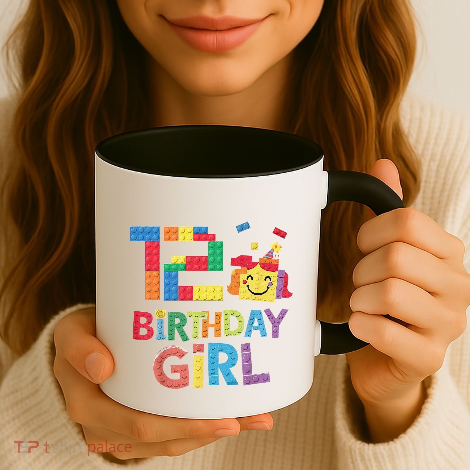 Master Builder 12th Birthday Girl 12 Year Old Brick Blocks Coffee Mug