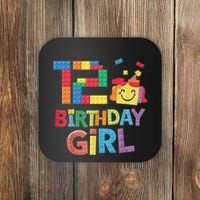 Master Builder 12th Birthday Girl 12 Year Old Brick Blocks Coaster thumb 0