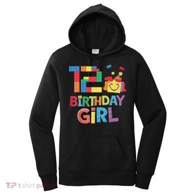 Master Builder 12th Birthday Girl 12 Year Old Brick Blocks Women's Hoodie