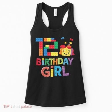 Master Builder 12th Birthday Girl 12 Year Old Brick Blocks Women's Tank Top