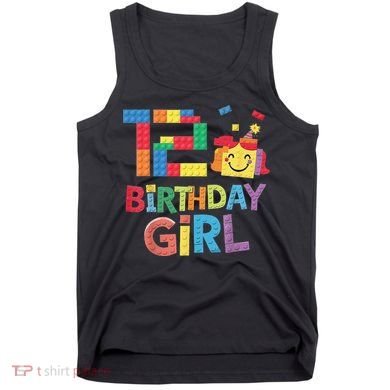 Master Builder 12th Birthday Girl 12 Year Old Brick Blocks Tank Top