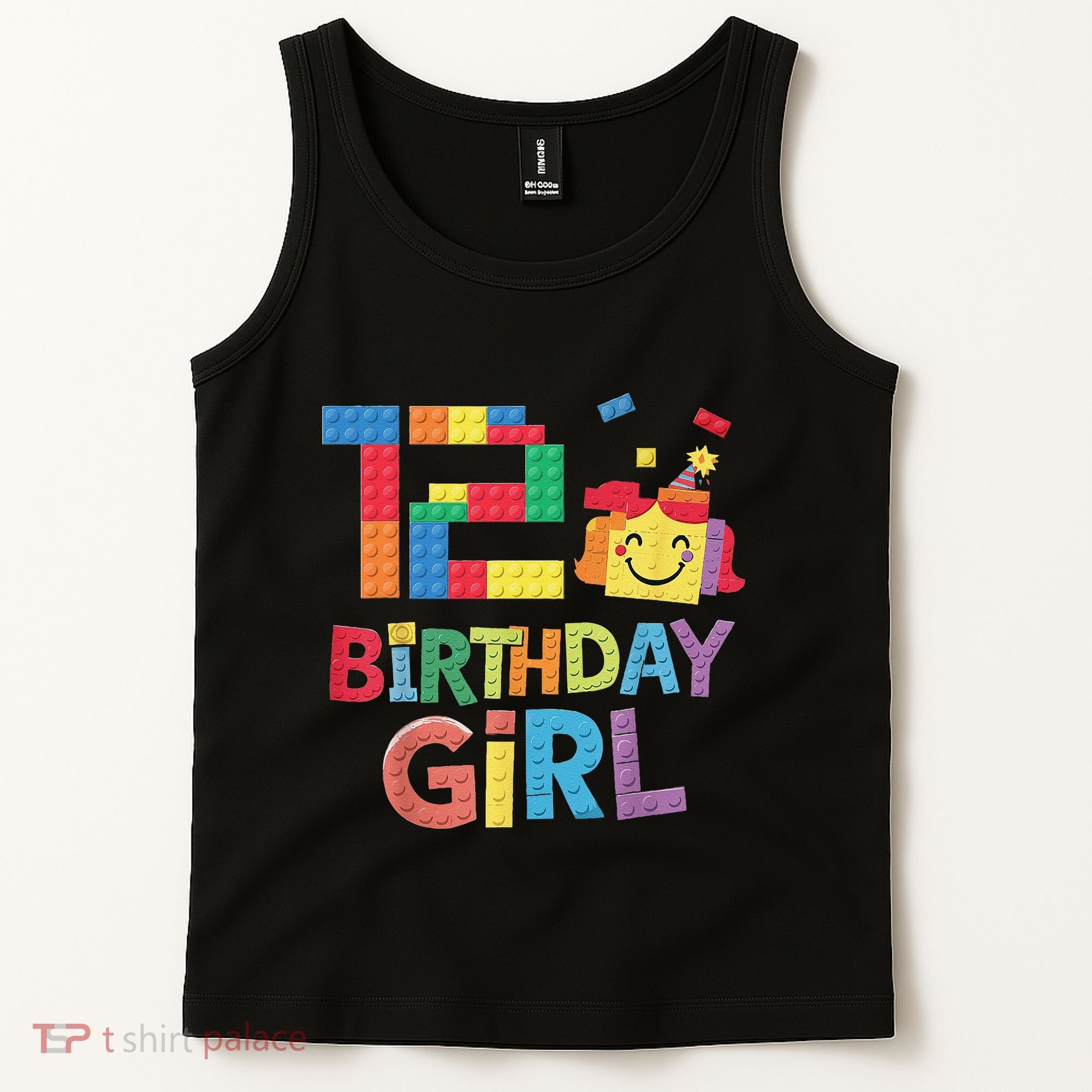 Master Builder 12th Birthday Girl 12 Year Old Brick Blocks Tank Top