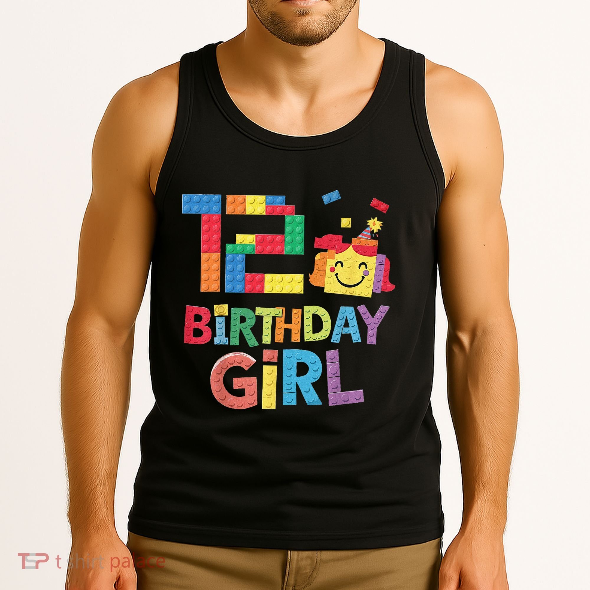 Master Builder 12th Birthday Girl 12 Year Old Brick Blocks Tank Top