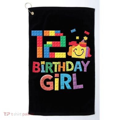 Master Builder 12th Birthday Girl 12 Year Old Brick Blocks Golf Towel