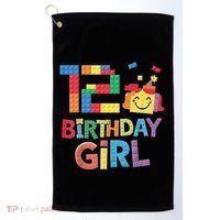 Master Builder 12th Birthday Girl 12 Year Old Brick Blocks Golf Towel thumb 0
