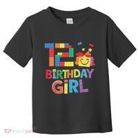 Master Builder 12th Birthday Girl 12 Year Old Brick Blocks Toddler T-Shirt thumb 0
