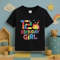 Master Builder 12th Birthday Girl 12 Year Old Brick Blocks Toddler T-Shirt thumb 3