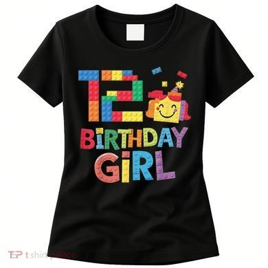 Master Builder 12th Birthday Girl 12 Year Old Brick Blocks Women's T-Shirt