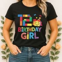 Master Builder 12th Birthday Girl 12 Year Old Brick Blocks Women's T-Shirt thumb 2