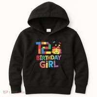 Master Builder 12th Birthday Girl 12 Year Old Brick Blocks Kids Hoodie thumb 0