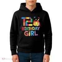 Master Builder 12th Birthday Girl 12 Year Old Brick Blocks Kids Hoodie thumb 4