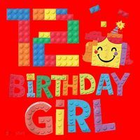 Master Builder 12th Birthday Girl 12 Year Old Brick Blocks Santa Hat thumb 1