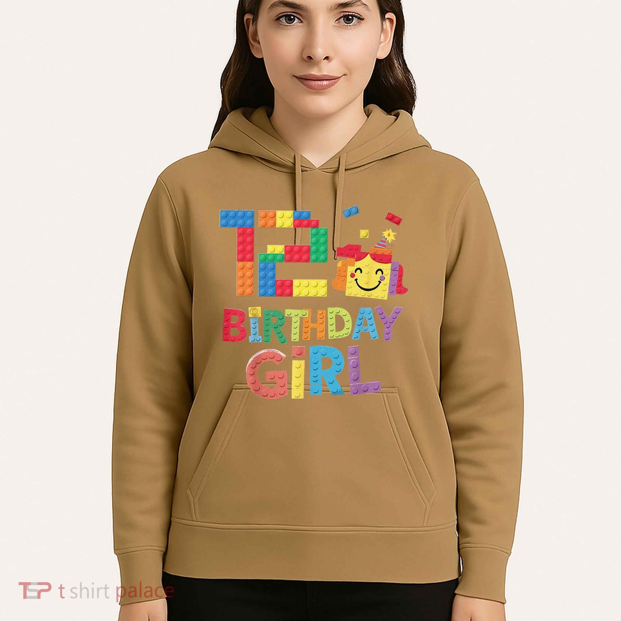 Master Builder 12th Birthday Girl 12 Year Old Brick Blocks Hoodie