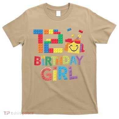 Master Builder 12th Birthday Girl 12 Year Old Brick Blocks T-Shirt
