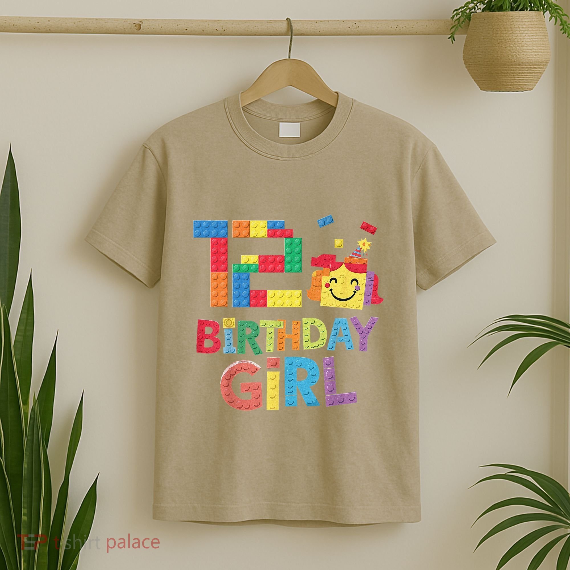 Master Builder 12th Birthday Girl 12 Year Old Brick Blocks T-Shirt