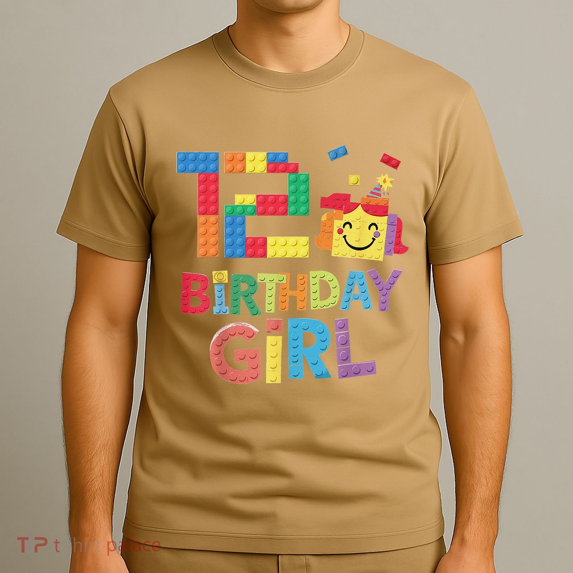 Master Builder 12th Birthday Girl 12 Year Old Brick Blocks T-Shirt