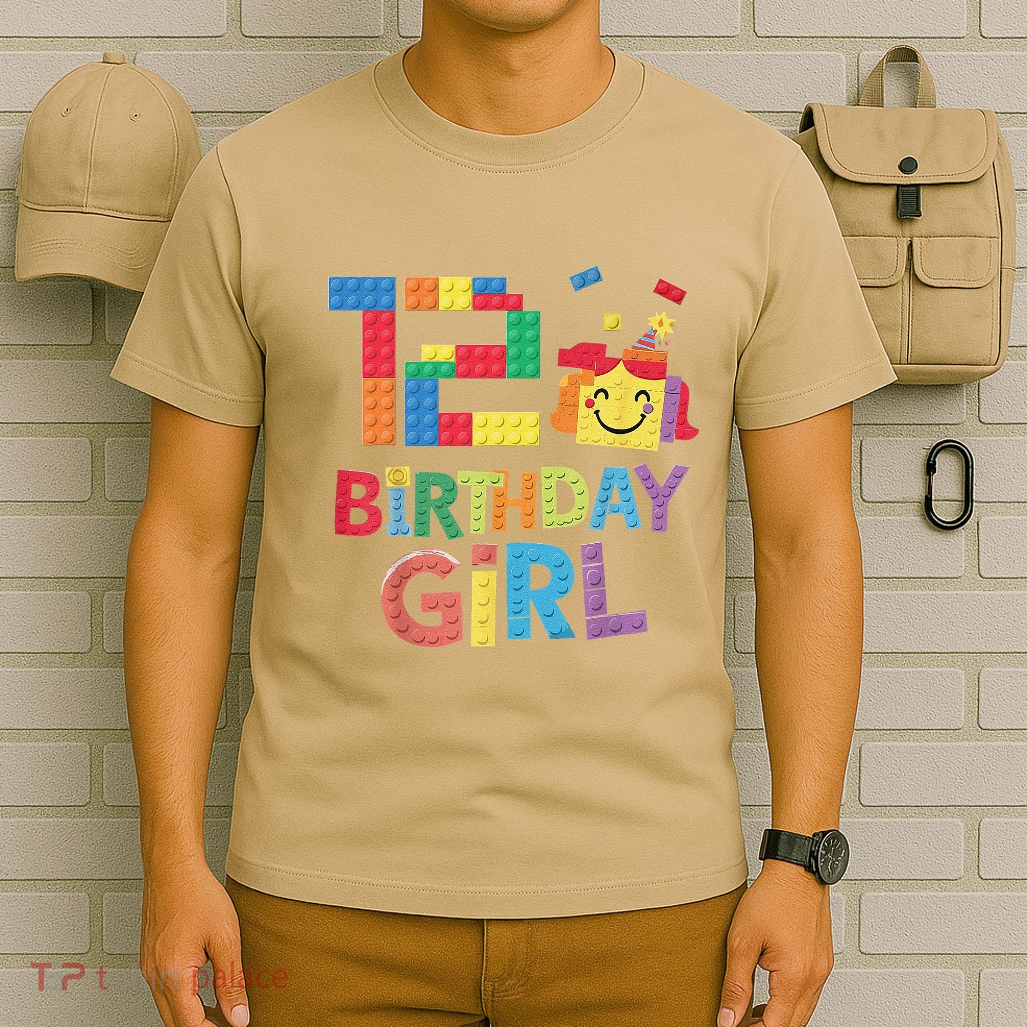 Master Builder 12th Birthday Girl 12 Year Old Brick Blocks T-Shirt