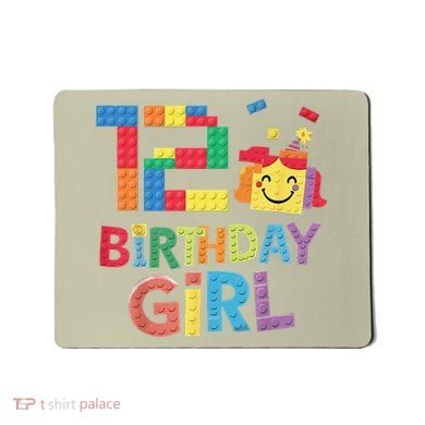 Master Builder 12th Birthday Girl 12 Year Old Brick Blocks Mousepad