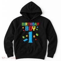 Master Builder 1st Birthday Boy 1 One Year Building Bricks Hoodie thumb 0