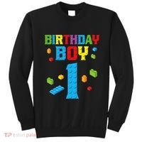 Master Builder 1st Birthday Boy 1 One Year Building Bricks Sweatshirt thumb 0
