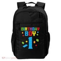 Master Builder 1st Birthday Boy 1 One Year Building Bricks Backpack thumb 0
