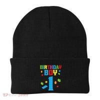 Master Builder 1st Birthday Boy 1 One Year Building Bricks Beanie thumb 0