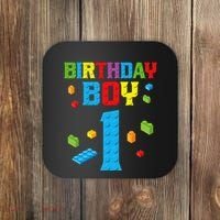 Master Builder 1st Birthday Boy 1 One Year Building Bricks Coaster thumb 0