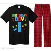 Master Builder 1st Birthday Boy 1 One Year Building Bricks Pajama Set thumb 0