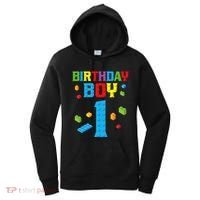 Master Builder 1st Birthday Boy 1 One Year Building Bricks Women's Hoodie thumb 0