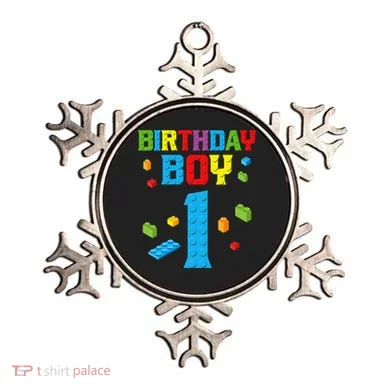 Master Builder 1st Birthday Boy 1 One Year Building Bricks Ornament