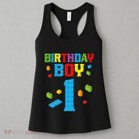 Master Builder 1st Birthday Boy 1 One Year Building Bricks Women's Tank Top thumb 3