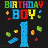 Master Builder 1st Birthday Boy 1 One Year Building Bricks Baby Bodysuit thumb 2