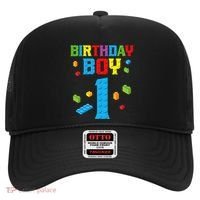 Master Builder 1st Birthday Boy 1 One Year Building Bricks Hat thumb 0