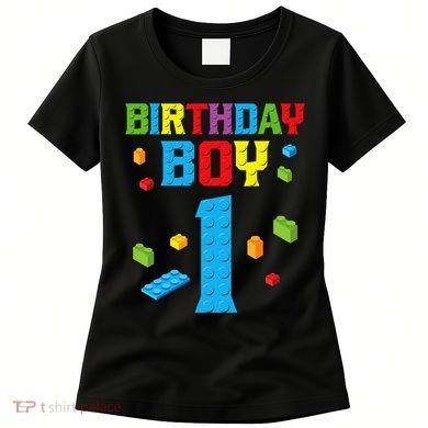 Master Builder 1st Birthday Boy 1 One Year Building Bricks Women's T-Shirt