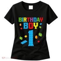 Master Builder 1st Birthday Boy 1 One Year Building Bricks Women's T-Shirt thumb 0