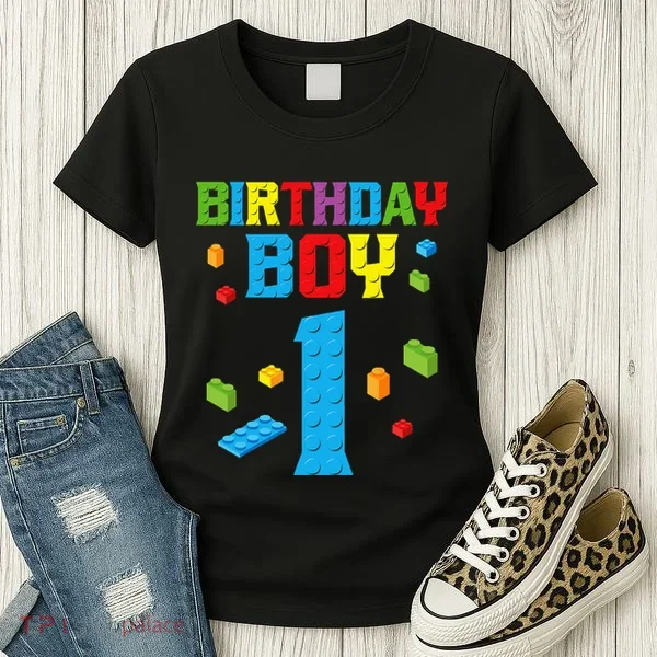 Master Builder 1st Birthday Boy 1 One Year Building Bricks Women's T-Shirt