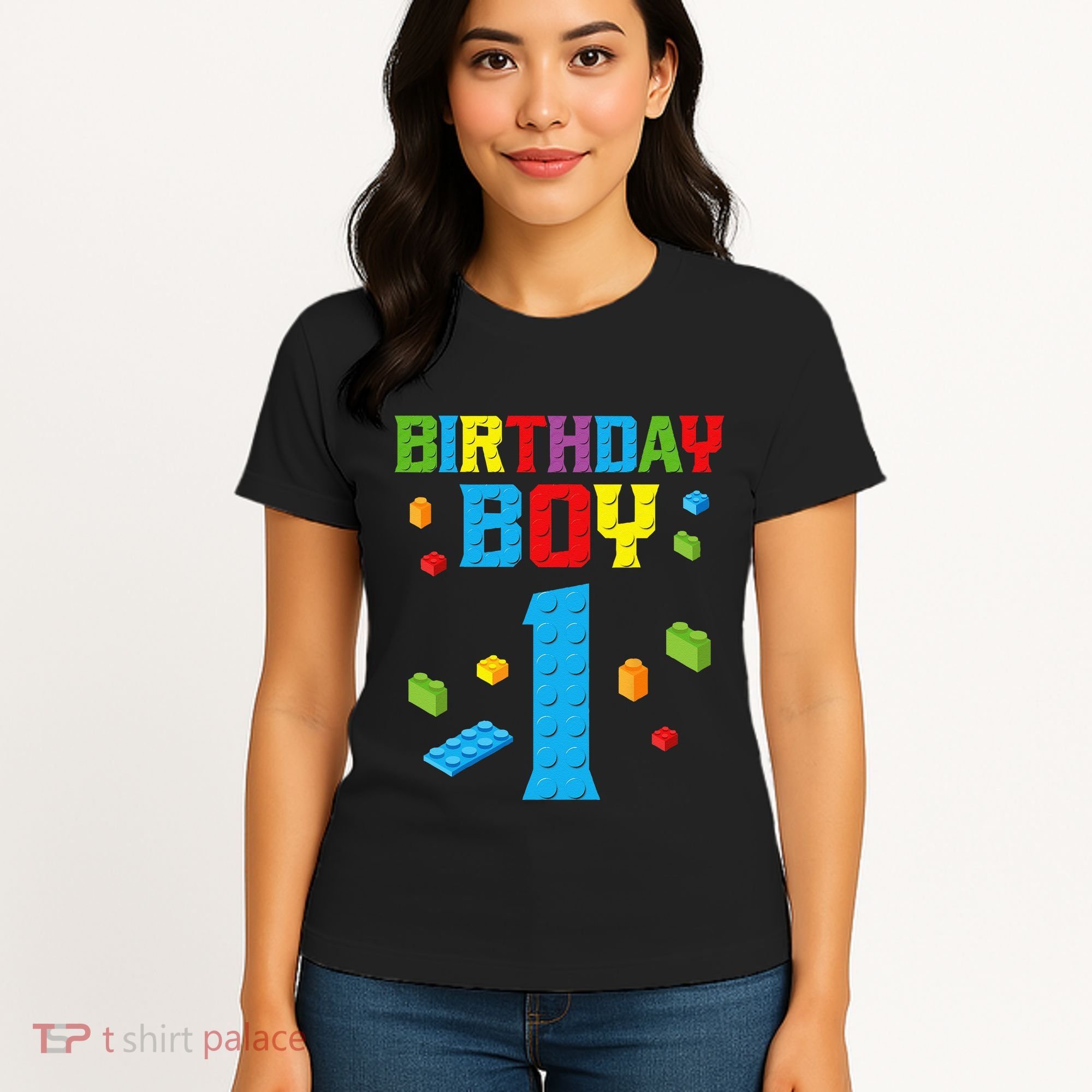 Master Builder 1st Birthday Boy 1 One Year Building Bricks Women's T-Shirt