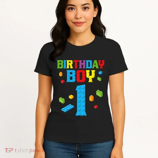 Master Builder 1st Birthday Boy 1 One Year Building Bricks Women's T-Shirt
