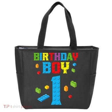 Master Builder 1st Birthday Boy 1 One Year Building Bricks Tote Bag