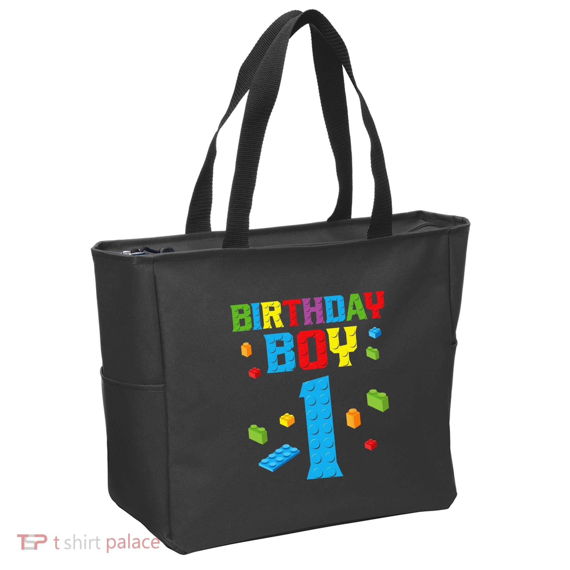 Master Builder 1st Birthday Boy 1 One Year Building Bricks Tote Bag