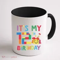 Master Builder 12th ItS My 12th Birthday Brick Blocks Coffee Mug thumb 1