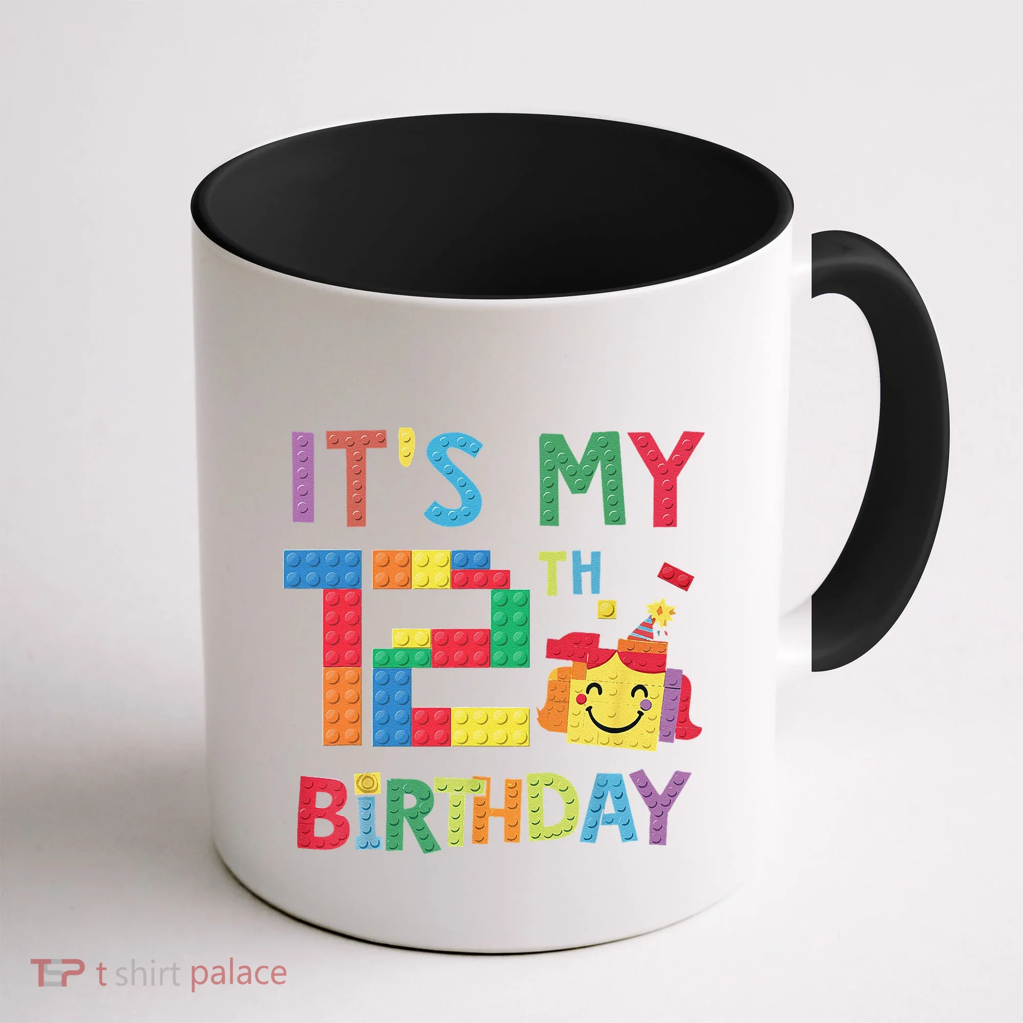 Master Builder 12th ItS My 12th Birthday Brick Blocks Coffee Mug