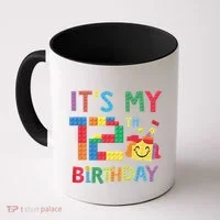 Master Builder 12th ItS My 12th Birthday Brick Blocks Coffee Mug thumb 0