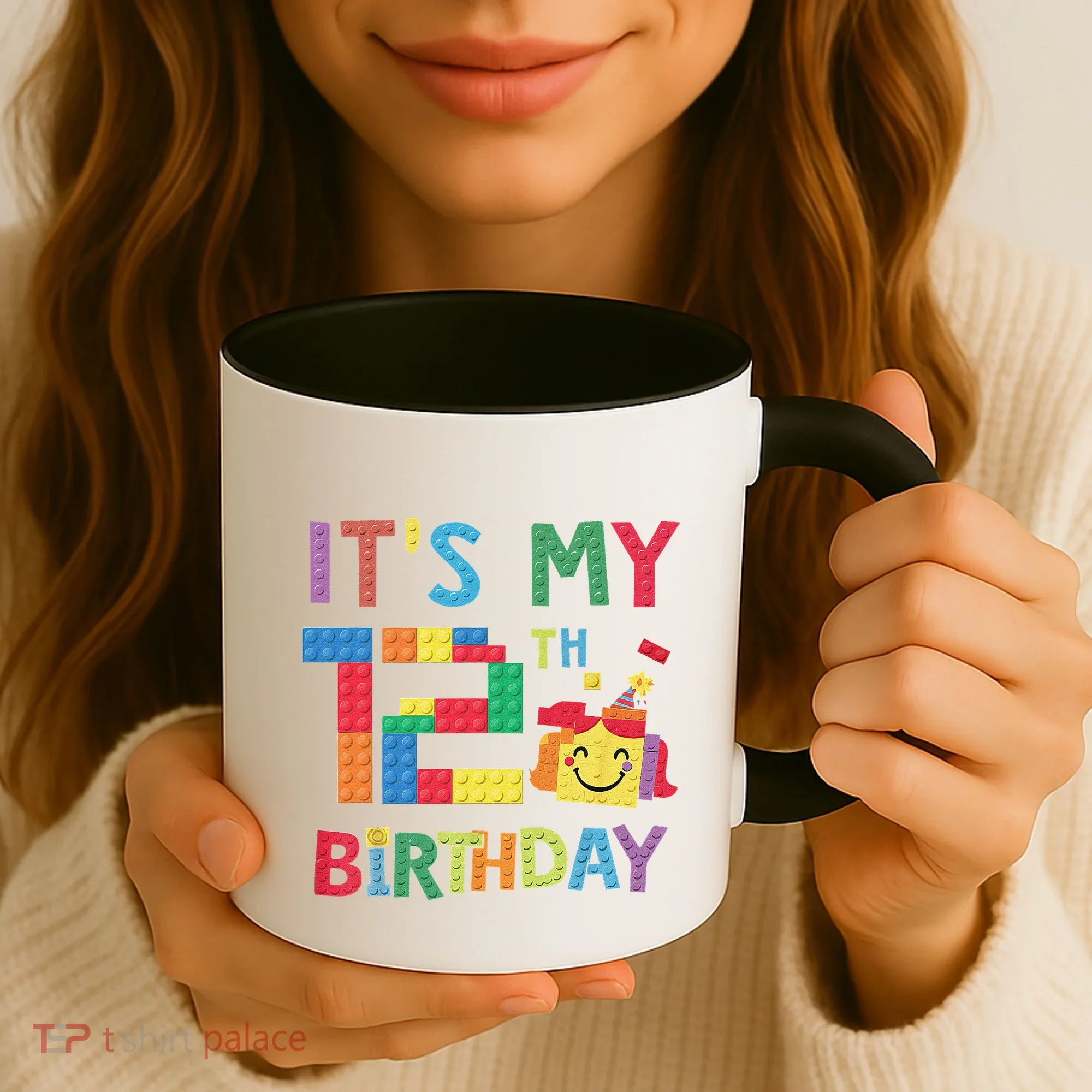 Master Builder 12th ItS My 12th Birthday Brick Blocks Coffee Mug